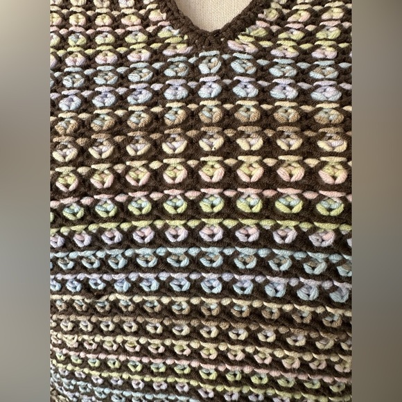 Liz Claiborne cotton knit, colourful sweater pullover vintage M - Picture 2 of 5